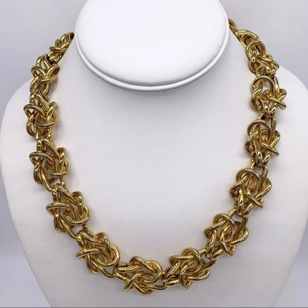 J. Crew Gold Interlocking Link Necklace